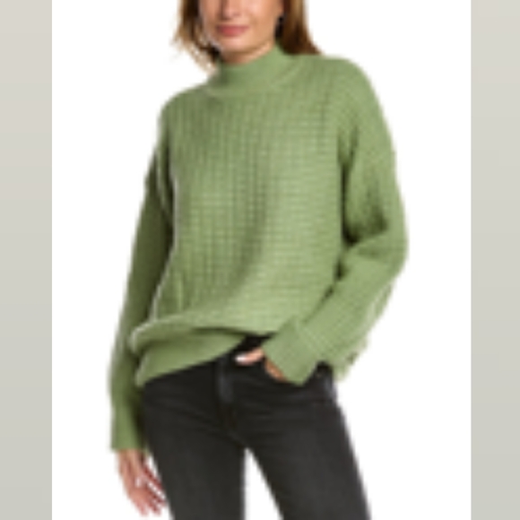 RETROFETE DORINDA Wool Blend Round Neck Sweater In Sage Size S - Picture 2 of 14